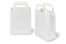 Sacs papier kraft avec anses plates - blanc, 180 x 80 x 220 mm | Paysdesenveloppes.be