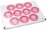 Pastilles adhésives thème communion - meine erstkommunion croix rose | Paysdesenveloppes.be