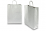 Sacs papier kraft avec anses rondes - argent, 320 x 120 x 410 mm, 100 gr | Paysdesenveloppes.be