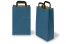 Sacs papier kraft avec anses plates - bleu, 220 x 105 x 360 mm | Paysdesenveloppes.be