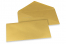 Enveloppes colorées pour cartes de voeux - or métallisé, 110 x 220 mm | Paysdesenveloppes.be