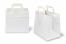 Sacs papier kraft avec anses plates - blanc, 260 x 175 x 245 mm | Paysdesenveloppes.be