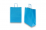 Sacs papier kraft avec anses rondes - bleu, 260 x 120 x 350 mm, 90 gr | Paysdesenveloppes.be