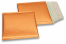 Enveloppes à bulles ECO métallique - orange 165 x 165 mm | Paysdesenveloppes.be