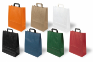 Sacs papier kraft avec anses plates | Paysdesenveloppes.be