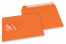 Enveloppes à fenêtre colorées - orange, 162 x 229 mm (A5), fenêtre à gauche, format de la fenêtre 45 x 90 mm, position de la fenêtre 20 mm à partir de la gauche / 60 mm bord en bas, fermeture par bande adhésive, papier de 120 grammes | Paysdesenveloppes.be