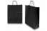 Sacs papier kraft avec anses rondes - noir, 320 x 120 x 410 mm, 100 gr | Paysdesenveloppes.be