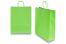 Sacs papier kraft avec anses rondes - vert, 320 x 120 x 410 mm, 100 gr | Paysdesenveloppes.be