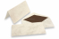 Enveloppe Marbre (110 x 220 mm) et carte (105 x 210 mm) - marbré beige, doublure intérieure beige | Paysdesenveloppes.be