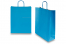 Sacs papier kraft avec anses rondes - bleu, 320 x 120 x 410 mm, 100 gr | Paysdesenveloppes.be