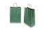 Sacs papier kraft avec anses rondes - vert foncé métallisé, 260 x 120 x 350 mm, 90 gr | Paysdesenveloppes.be