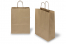 Sacs papier kraft avec anses rondes - brun rayé, 260 x 120 x 350 mm, 90 gr | Paysdesenveloppes.be