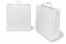 Sacs papier kraft avec anses plates - blanc, 450 x 170 x 420 mm | Paysdesenveloppes.be