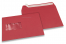 Enveloppes à fenêtre colorées - Rouge, 162 x 229 mm (A5), fenêtre à gauche, format de la fenêtre 45 x 90 mm, position de la fenêtre 20 mm à partir de la gauche / 60 mm bord en bas, fermeture par bande adhésive, papier de 120 grammes | Paysdesenveloppes.be