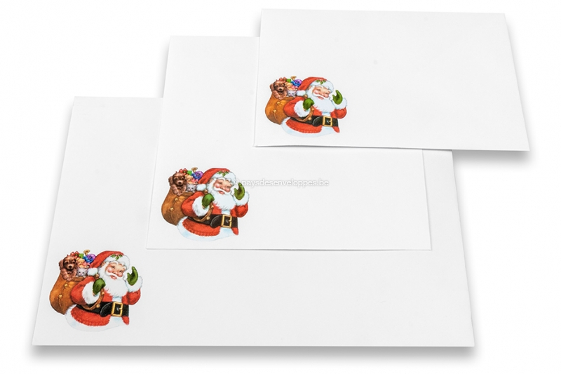 Lot de 4 porte-monnaie et enveloppe de Noël – Motif Père Noël : :  Fournitures de bureau